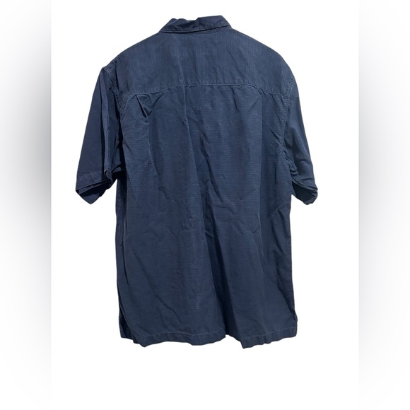 Tommy Bahama 100% Silk Button Down Short Sleeve Navy Blue Men’s Size Large Solid - Picture 4 of 7